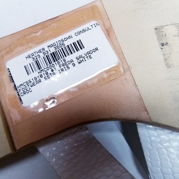 Freda Salvador | Iris White Crocodile Sandals 9 - Picture 3 of 10